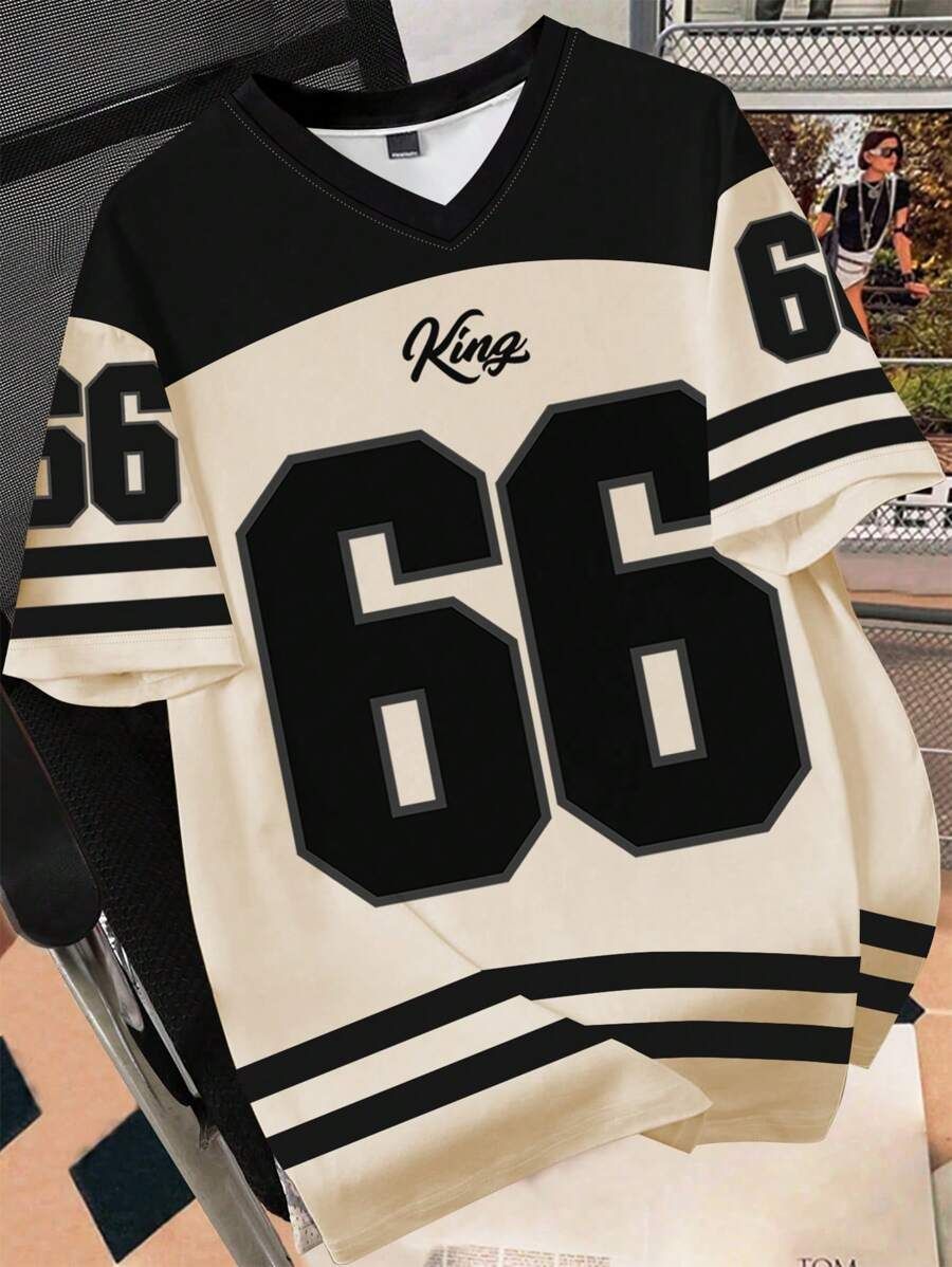 KSHS Women's Casual Printed Round Neck Oversized T-Shirt