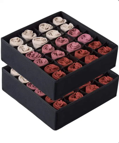Drawer Organizer Box with 24 Grids (Pack of 3)